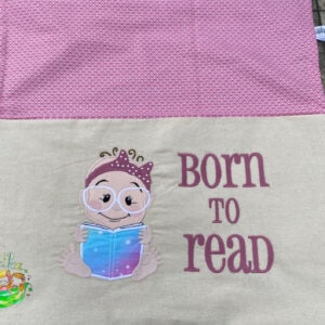 Sweetpea's Handmade Reading Cushion Collection - Baby Girl Born to Read