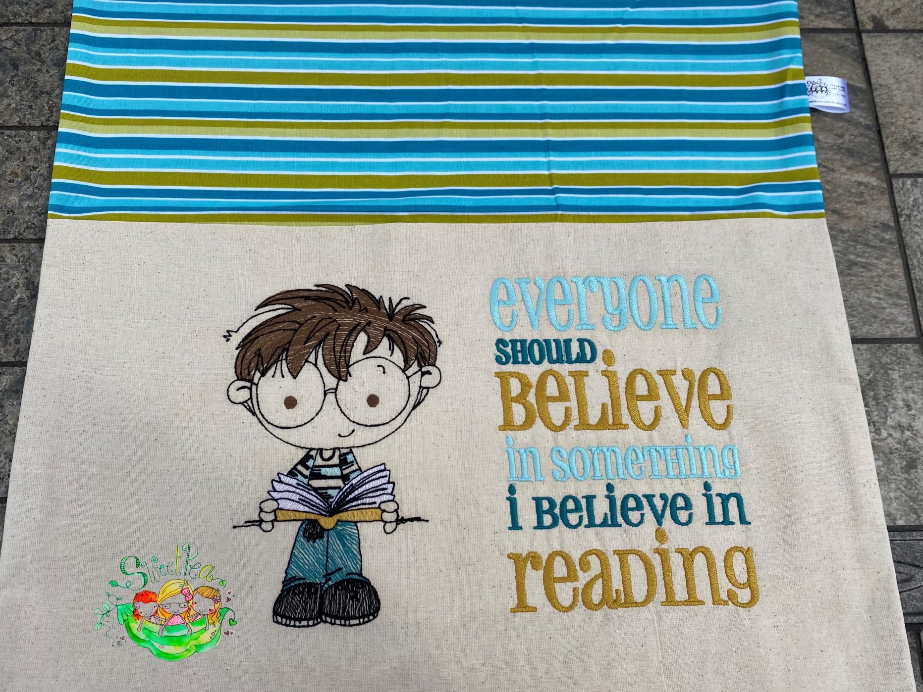 Sweetpea's Handmade Reading Cushion Collection - Bookworm Boy I Believe