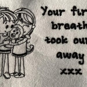 Sweetpea's Handmade Embroidered Frame Collection - First Breath