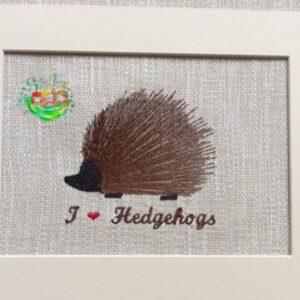 Sweetpea's Handmade Embroidered Frame Collection - I Love Hedgehogs