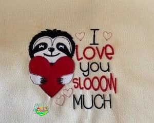 Sweetpea's Handmade Embroidered Frame Collection - I Love You Slooow Much
