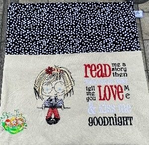 Sweetpea's Handmade Reading Cushion Collection - Bookworm Girl Read Me