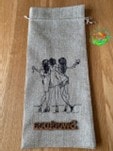 Sweetpea's Handmade Embroidered Jute Wine Bags - Three Girls