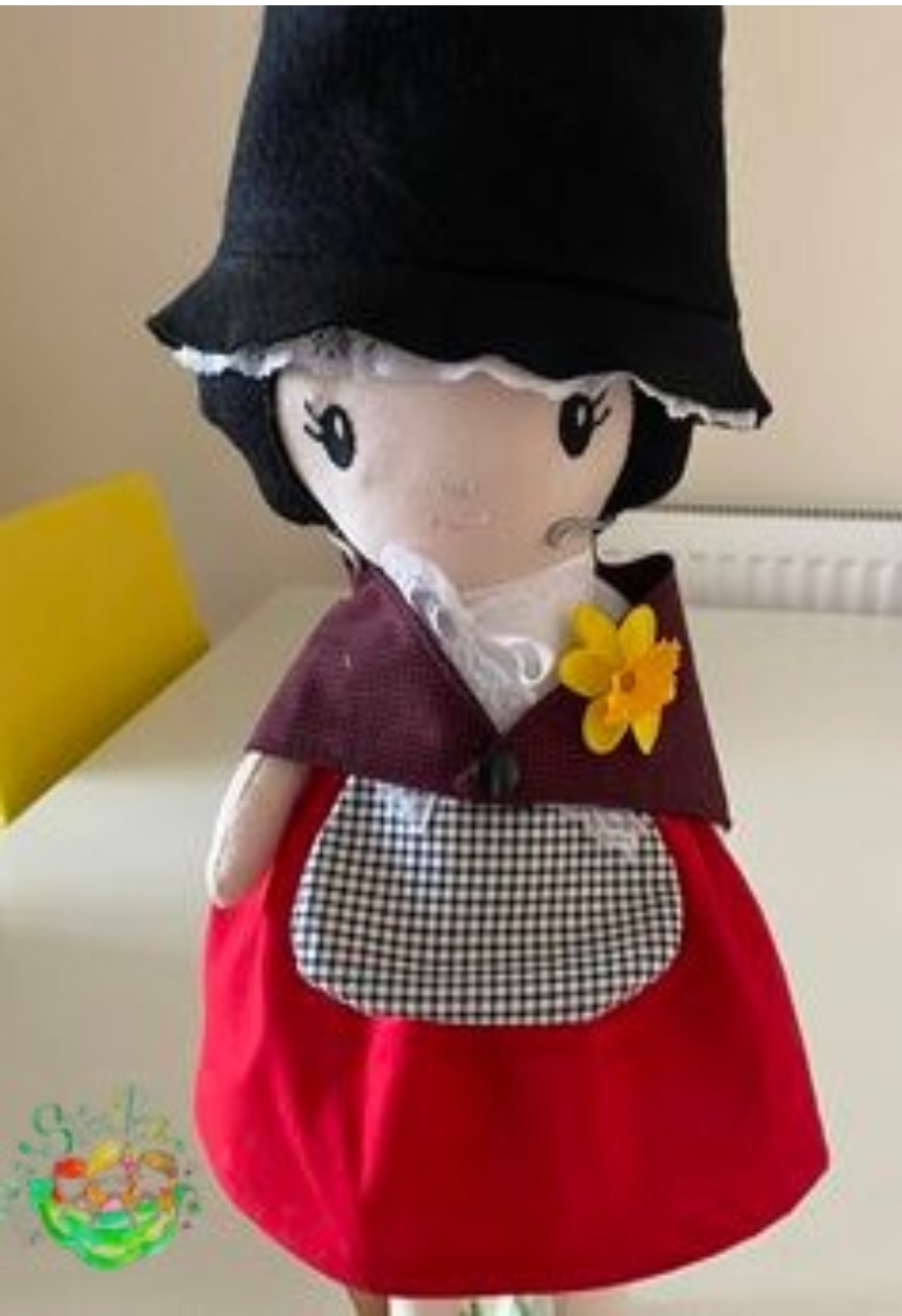 Sweetpea's Handmade Collector's Doll - Welsh Doll