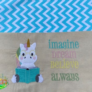 Sweetpea's Handmade Reading Cushion Collection - Unicorn Imagine Dream Believe Always