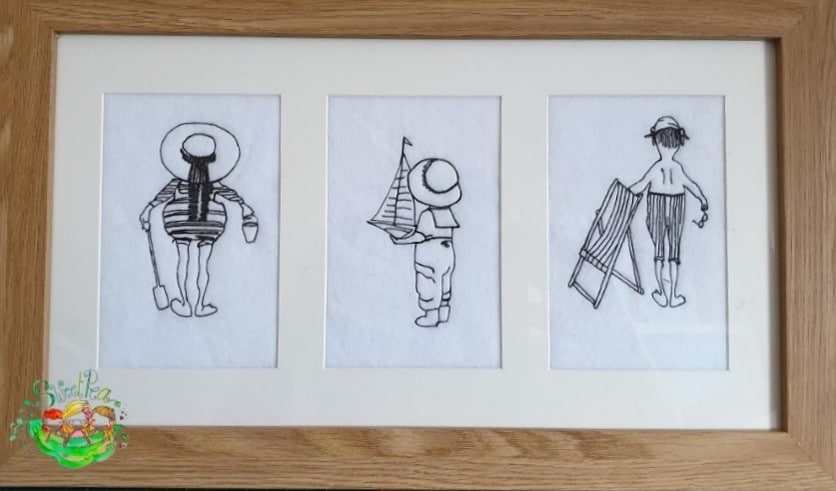 Sweetpea's Handmade Embroidered Frame Collection - Vintage Beach
