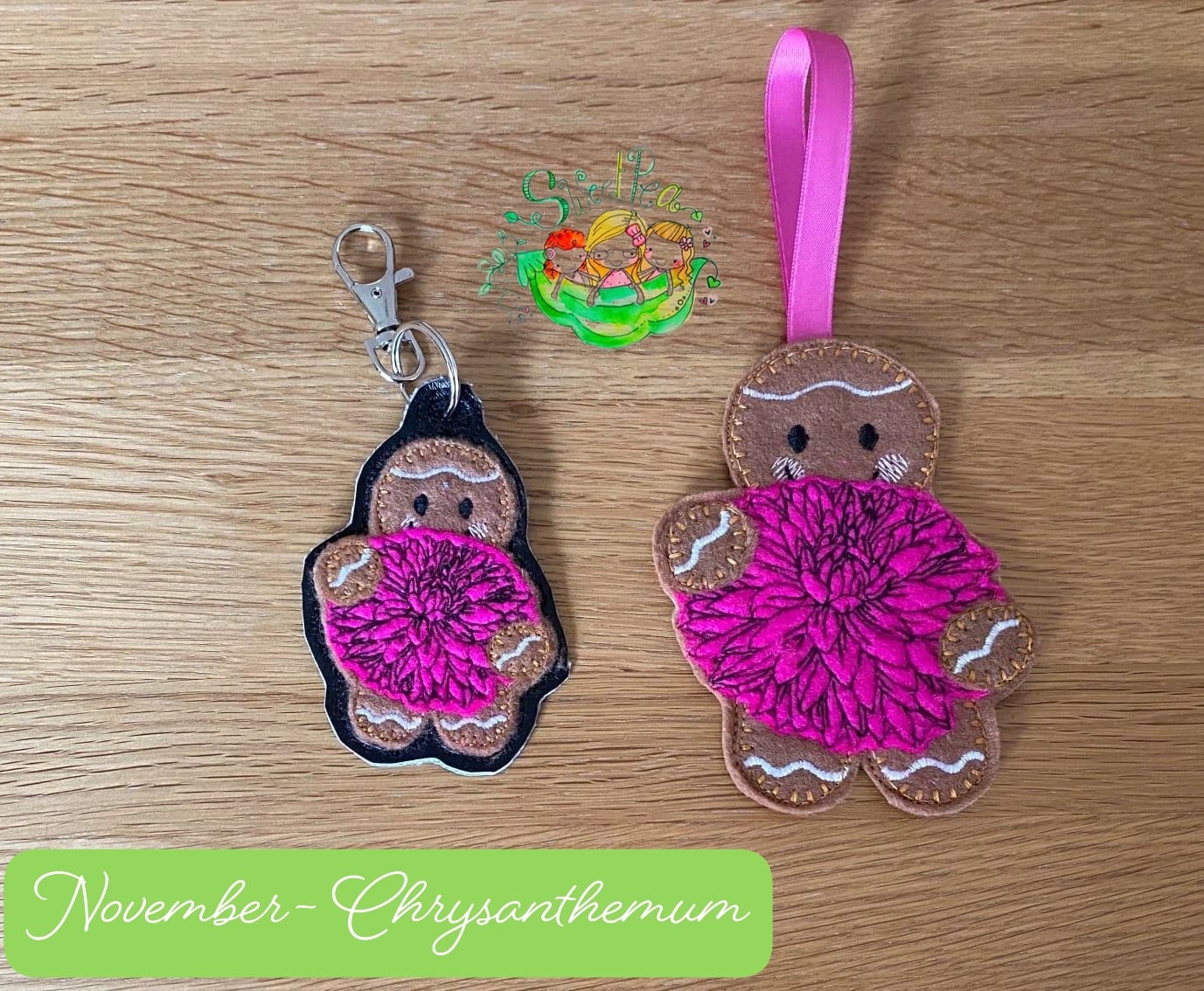 Sweetpea's Handmade Gingerbread Flower Collection - November Chrysanthemum