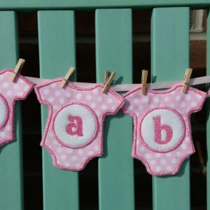 Sweetpea's Handmade Banner Collection - Baby Onesies, Bottle and Pin Banner