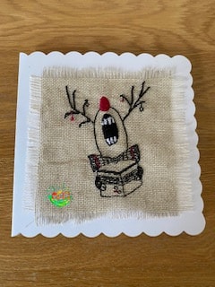 Sweetpea's Handmade Card Collection - Christmas Carolling Reindeer