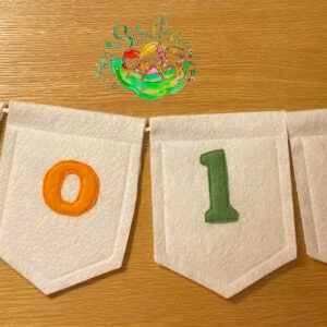 Sweetpea's Handmade Banner Collection - Felt Name Pennant Rainbow