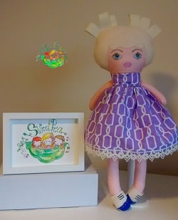 Sweetpea's Handmade Doll Collection - High Ribbon Bunches Hair and Art Eyes