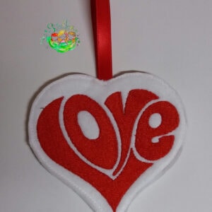 Sweetpea's Handmade Hanging Heart Decoration Collection - Love