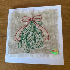 Sweetpea's Handmade Card Collection - Christmas White Berries Mistletoe