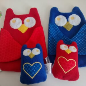 Sweetpea's Handmade Cuddle Blanket Collection - Mama Owl and Owlet Soft Toy