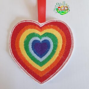 Sweetpea's Handmade Hanging Heart Decoration Collection - Pride