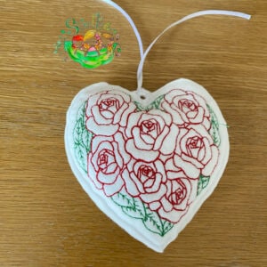 Sweetpea's Handmade Hanging Heart Decoration Collection - Roses