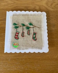 Sweetpea's Handmade Card Collection - Christmas Stockings on a Twig