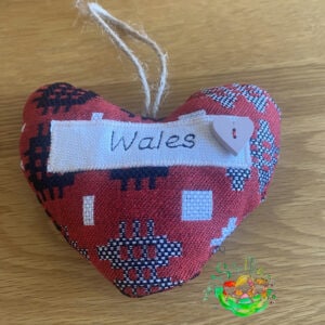 Sweetpea's Handmade Hanging Heart Decoration Collection - Wales