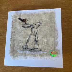 Sweetpea's Handmade Card Collection - Christmas Winter Rabbit and Robin