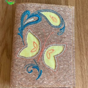 Sweetpea’s Handmade Reverse-Appliqué Notebook Collection - Butterfly, Leaf and Heart Swirl