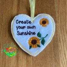 Sweetpea's Handmade Hanging Heart Decoration Collection - Create your own Sunshine