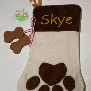 Sweetpea's Handmade Paw Christmas Stocking  Collection - Dog