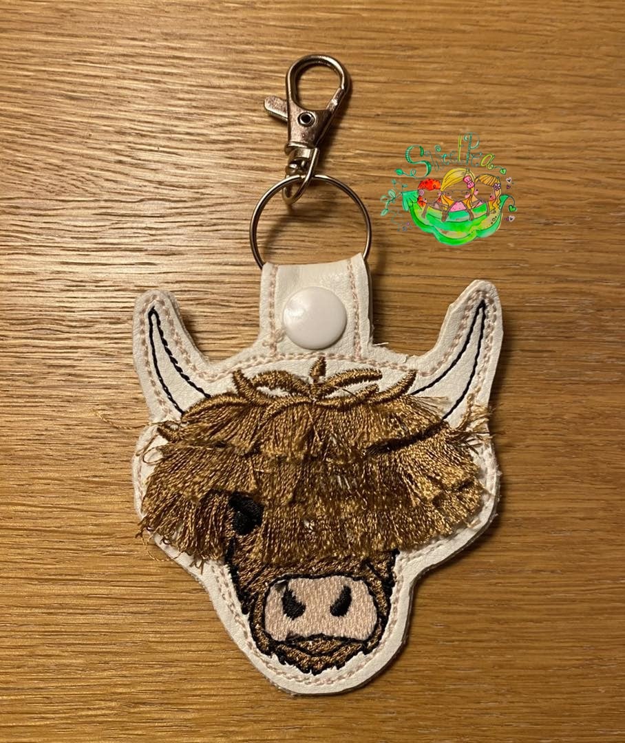 Sweetpea's Handmade Key Fob Collection - Highland Cow