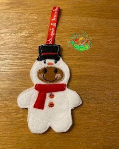 Sweetpea's Handmade Gingerbread Dress Up Collection - Snowman