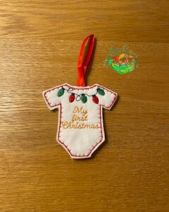 Sweetpea’s Handmade Christmas Hanger Collection – My First Christmas Onesie